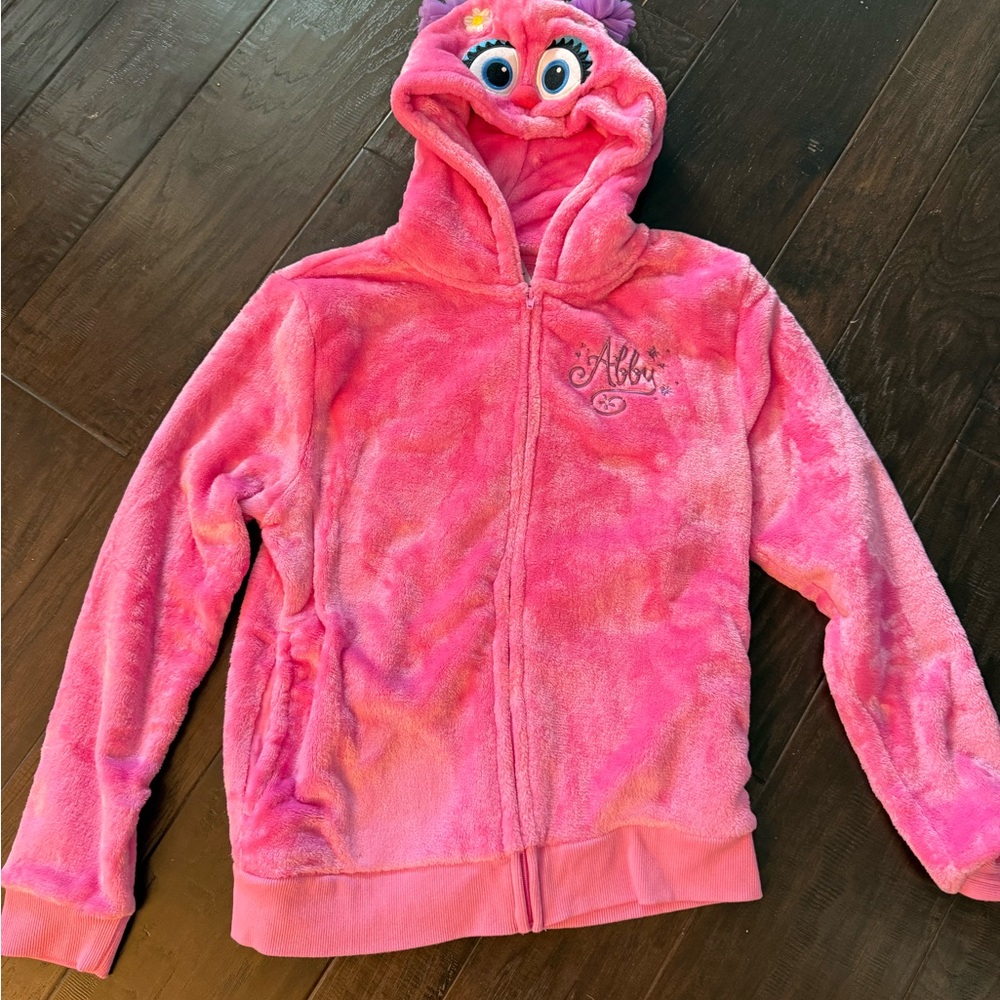 Sesame Street Abby Pink Fuzzy Kids Hoodie